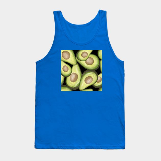 Pattern Avocado Illustration Tank Top by Pop Cult Store